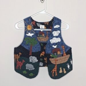 Handmade Noah's Arc Quilted Vest L 10